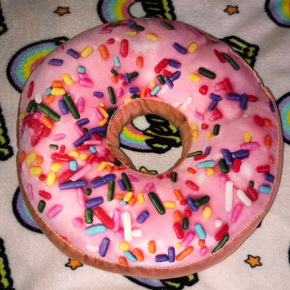 Pink Sprinkles Donut Pillow - Picture 1 of 3